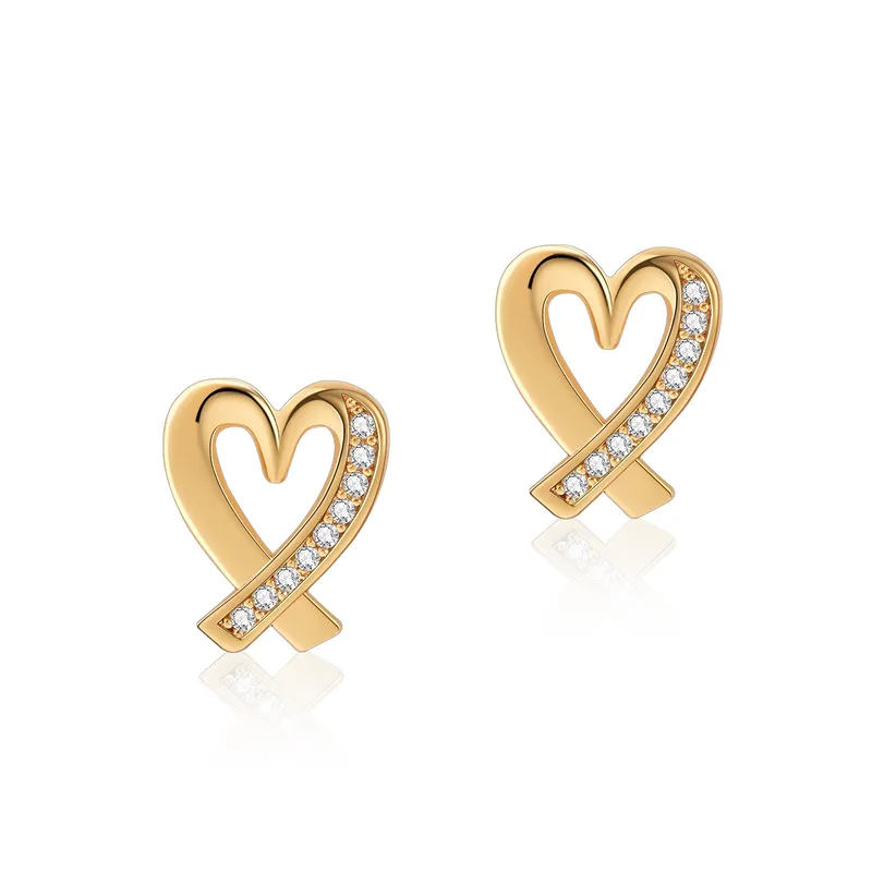 Heart-shaped Stud Earring